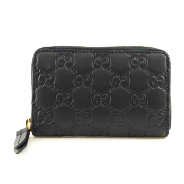 65929 1 Gucci Shima Round Zipper Card Coin Purse Black