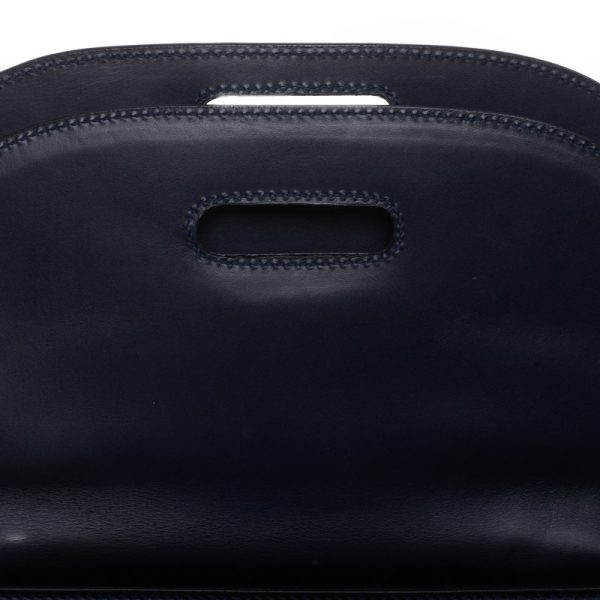 7 Celine Double Flap Calf Leather Handbag Navy
