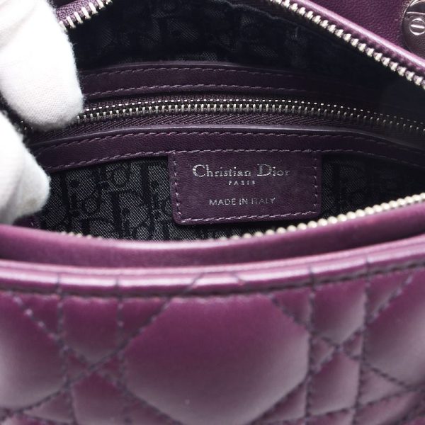 7 Dior Cannage Handbag Lambskin Purple