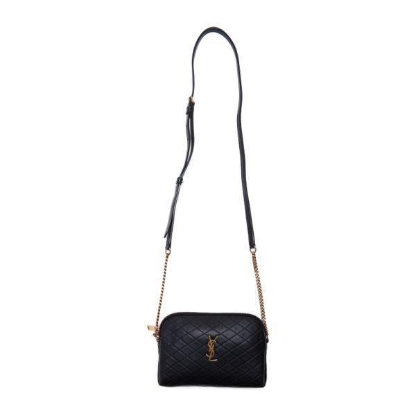 7 Saint Laurent Gaby Chain Leather Shoulder Bag Black