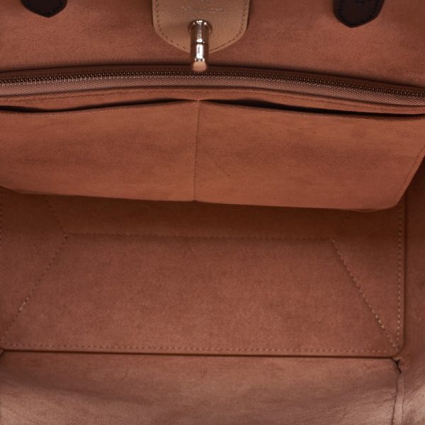 7 Louis Vuitton Lock Me Cabas Calf Leather Tote Bag Beige Noir