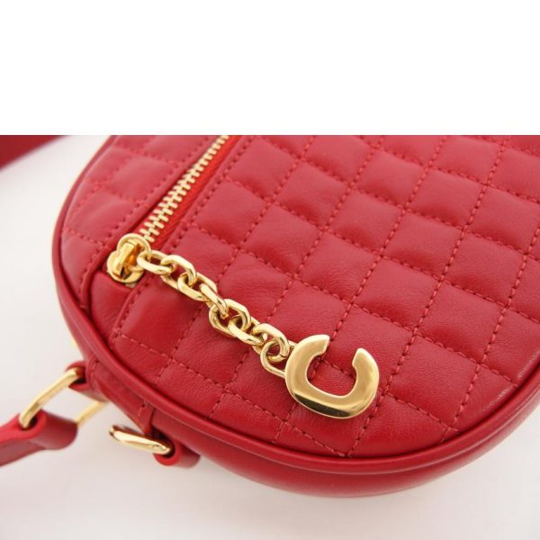 70083 9 Celine C Charm Small Camera Bag Red