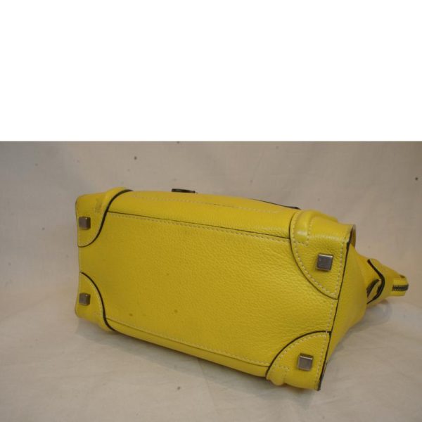 72271 3 Celine Micro Luggage Shopper Bag Yellow