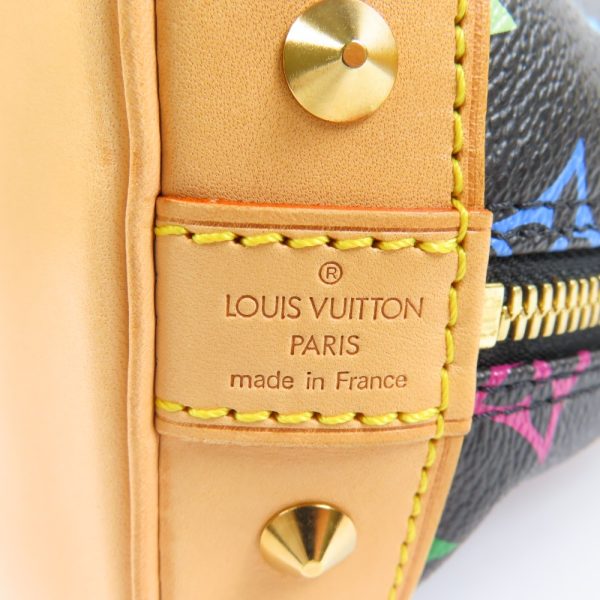 78245 6 Louis Vuitton Alma PM Vintage Studded Spike Handbag Nume Leather Noir