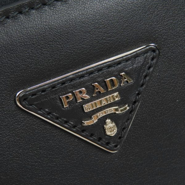 78301 20 Prada City Sports 2way Shoulder Bag Triangle Logo Handbag Leather Black