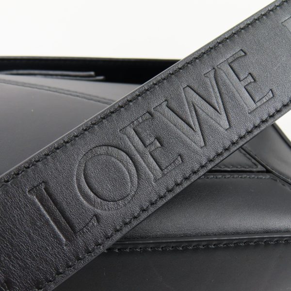 79393 13 Loewe Puzzle Bag Small 2way Shoulder Bag Handbag Calf Black