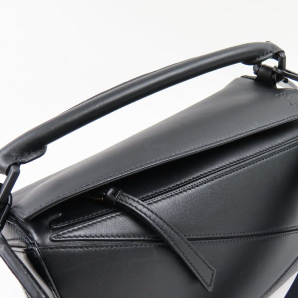 79393 8 Loewe Puzzle Bag Small 2way Shoulder Bag Handbag Calf Black