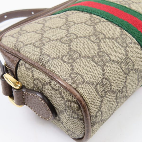 79486 6 Gucci Ophidia Mini Bag Current Crossbody Sherry Line Shoulder Bag GG Supreme Canvas Beige