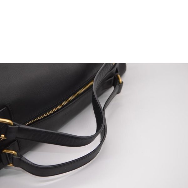 79596 4 Celine Studded Calf Leather Back 2 Way Hand Bag Black