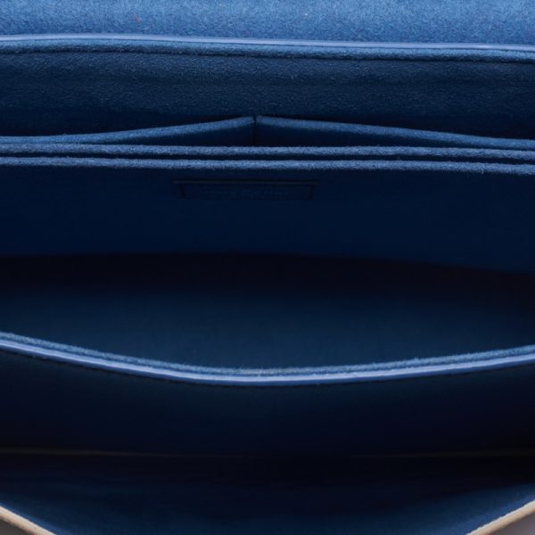 8 Louis Vuitton My Lock Me Taurillon Leather Handbag BlueIvory