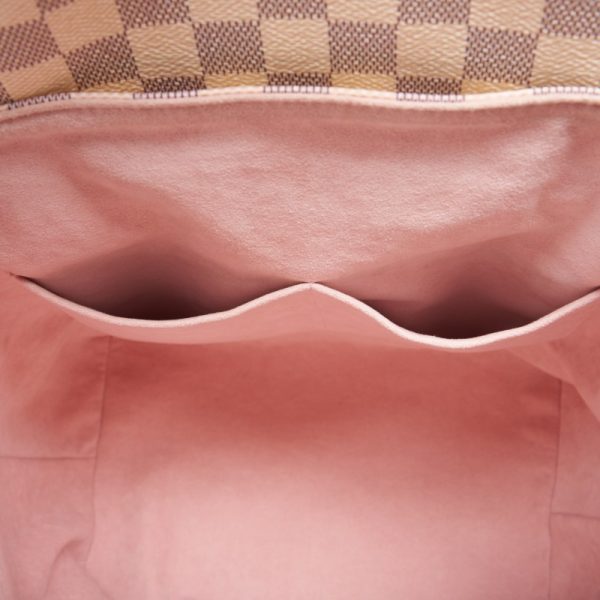 8 Louis Vuitton Damier Azur Slopen Leather Backpack Rucksack Brown