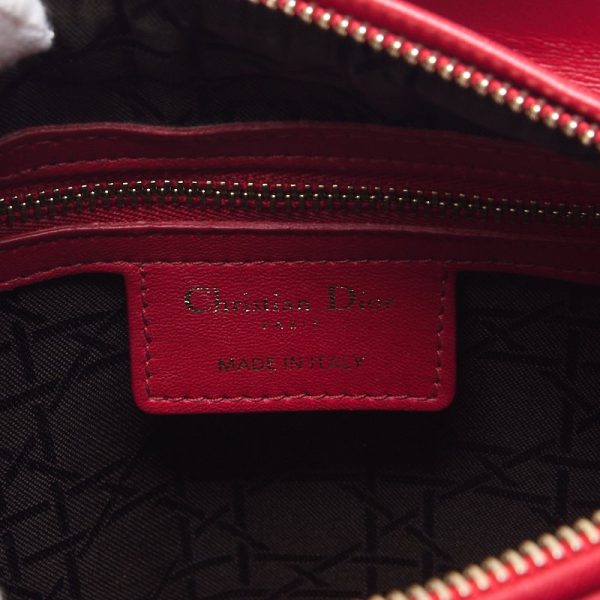 8 Dior Cannage Lambskin Handbag Red