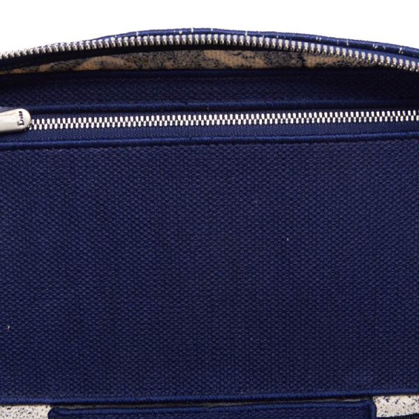 8 Dior Vanity Canvas Handbag Navy Ivory