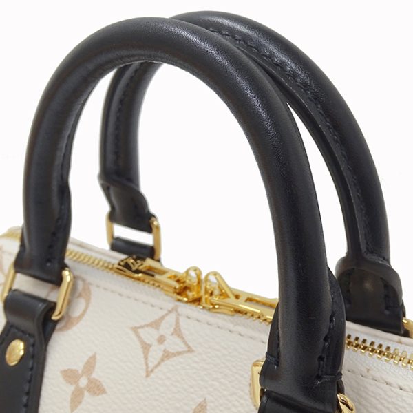 8 Louis Vuitton Speedy Bandouliere 20 Monogram Handbag White Beige