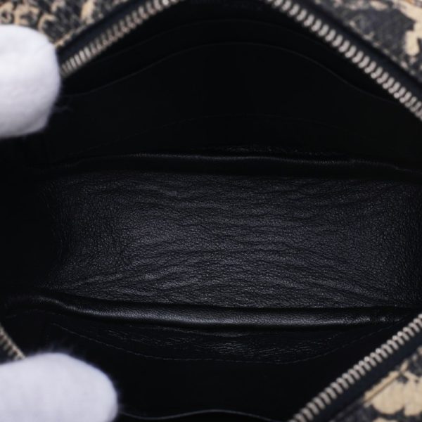 8 Saint Laurent Python Pattern Shoulder Bag Black Beige