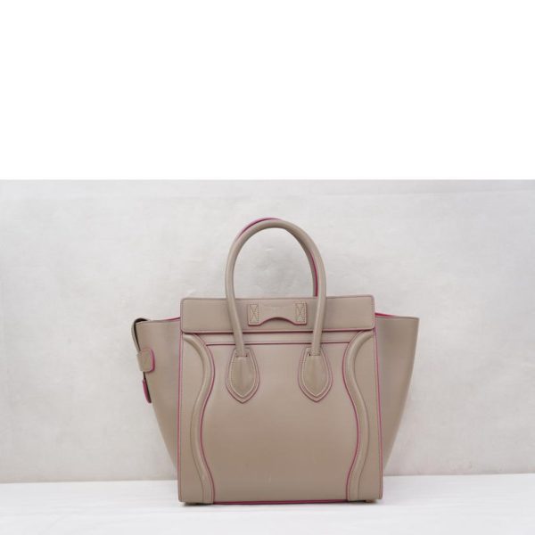 80030 2 Celine Mini Luggage Shopper Bag