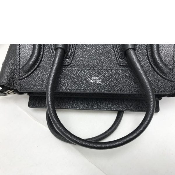 88869 3 Celine Nano Luggage Bag Black