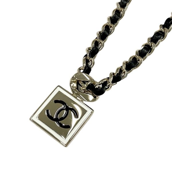 8979 0 CHANEL Pendant Choker Coco Mark Square Chain Necklace Gold