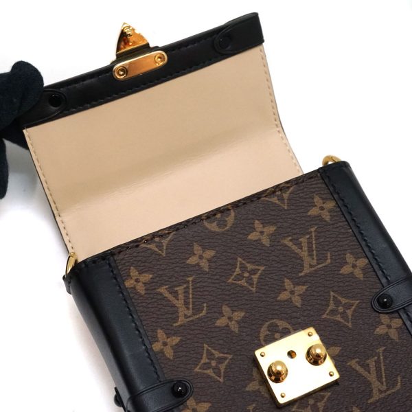 9 Louis Vuitton Pochette Trunk Vertical Monogram Shoulder Bag Brown