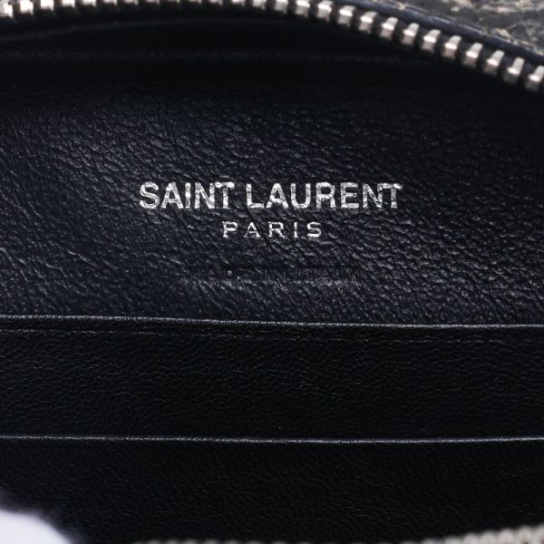 9 Saint Laurent Python Pattern Shoulder Bag Black Beige