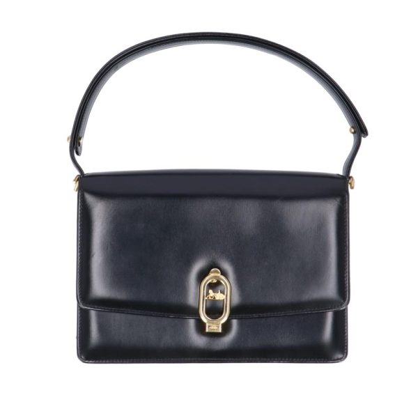 91695 1 Celine Leather Carriage Metal Fittings Shoulder Bag