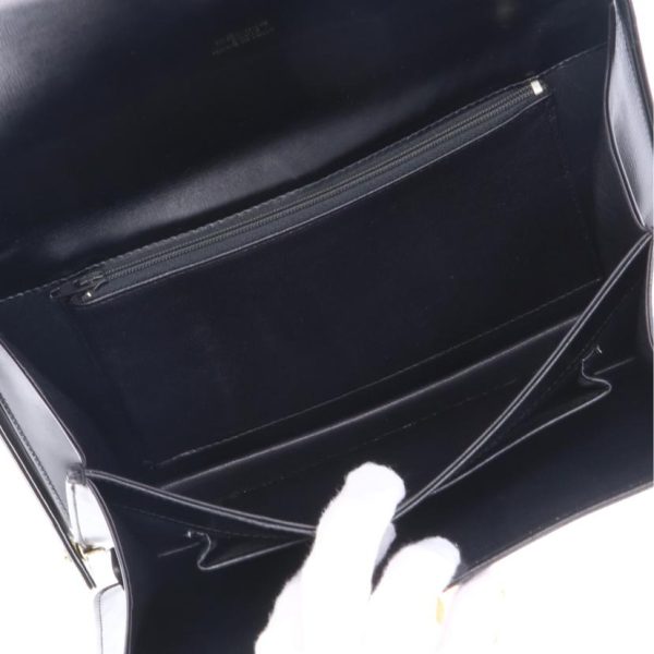 91695 8 Celine Leather Carriage Metal Fittings Shoulder Bag