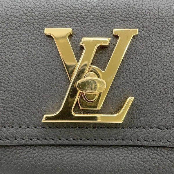 9257504 14 Louis Vuitton Shoulder Bag Grain Calf Leather Lock Me Bucket NV 2way Black