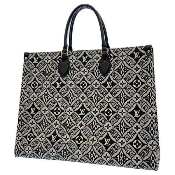 9319608 01 Louis Vuitton On the Go GM Tote Bag Monogram Jacquard Black