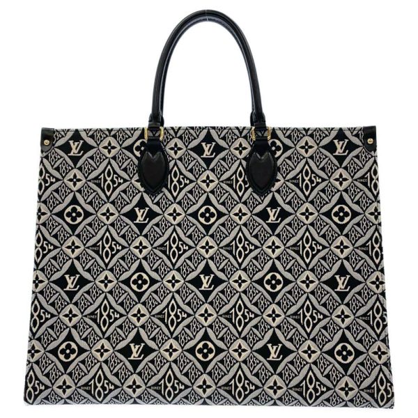 9319608 03 Louis Vuitton On the Go GM Tote Bag Monogram Jacquard Black