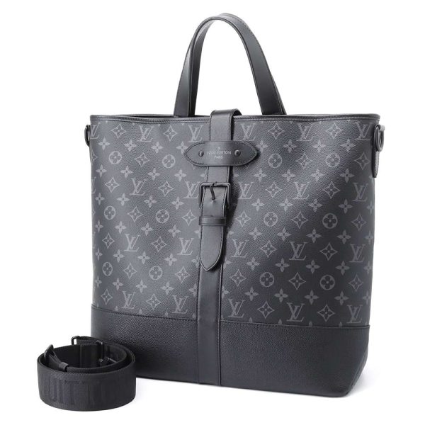 9397606 01 Louis Vuitton Tote Bag Monogram Eclipse Saumur Tote 2way Black