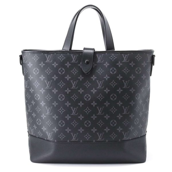 9397606 03 Louis Vuitton Tote Bag Monogram Eclipse Saumur Tote 2way Black