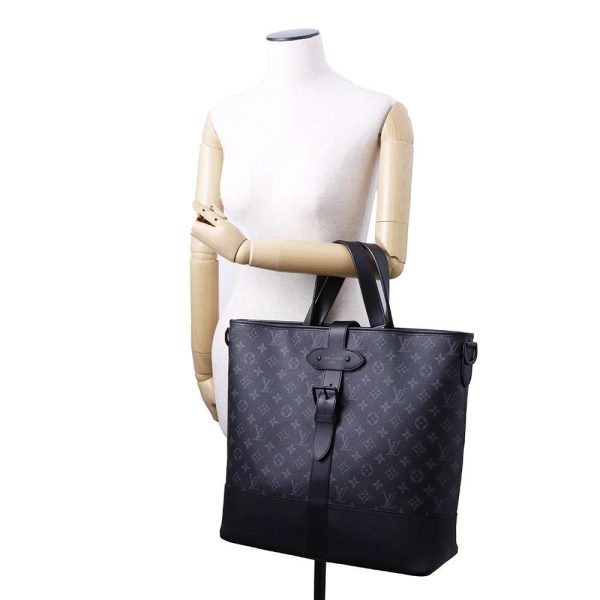 9397606 05 Louis Vuitton Tote Bag Monogram Eclipse Saumur Tote 2way Black