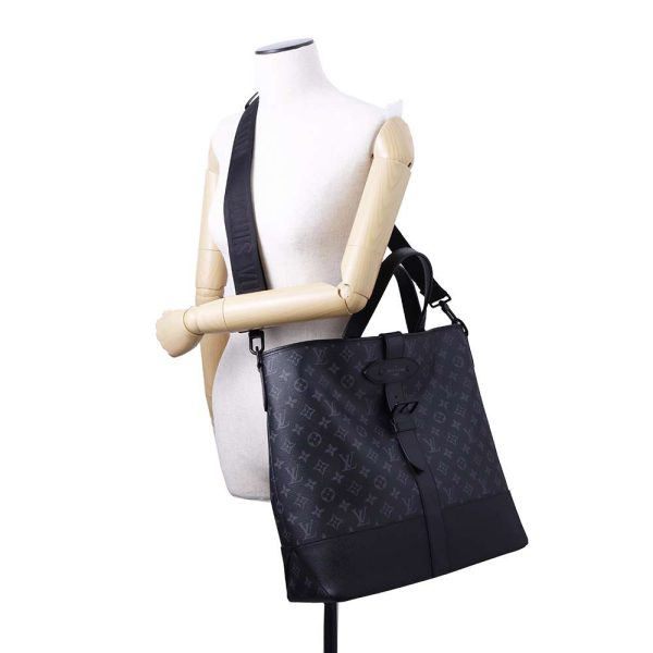 9397606 06 Louis Vuitton Tote Bag Monogram Eclipse Saumur Tote 2way Black