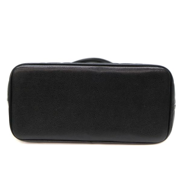 9425 5 Chanel Reproduction Tote Bag Caviar Skin Black Silver Hardware