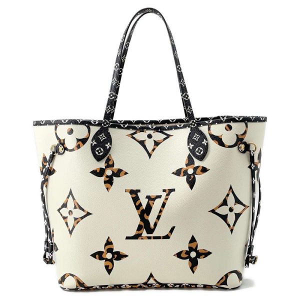 9497436 01 Louis Vuitton Tote Bag Monogram Jungle Neverfull MM With Pouch Black