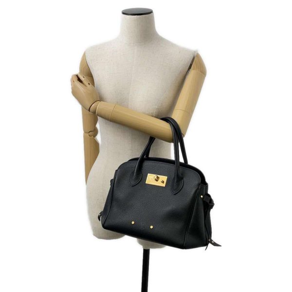 9534407 04 Louis Vuitton Handbag Calf Leather Mira PM 2way Shoulder Bag Black