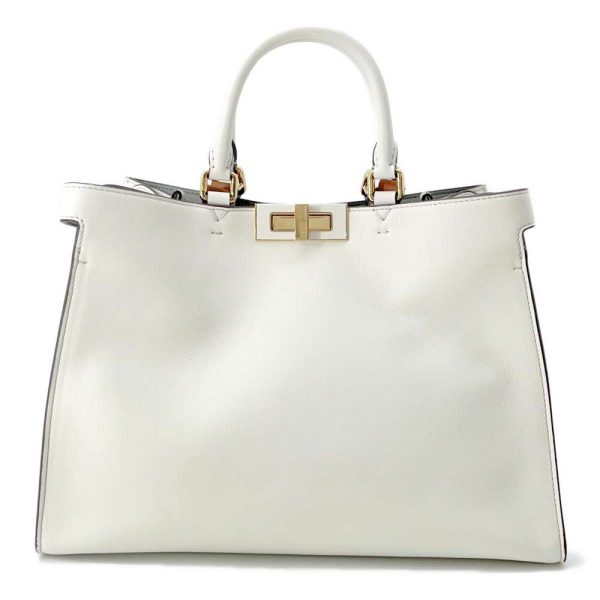 9594098 01 Fendi Tote Bag Peekaboo X Small Leather Fendi 2way Hand Shoulder Bag White