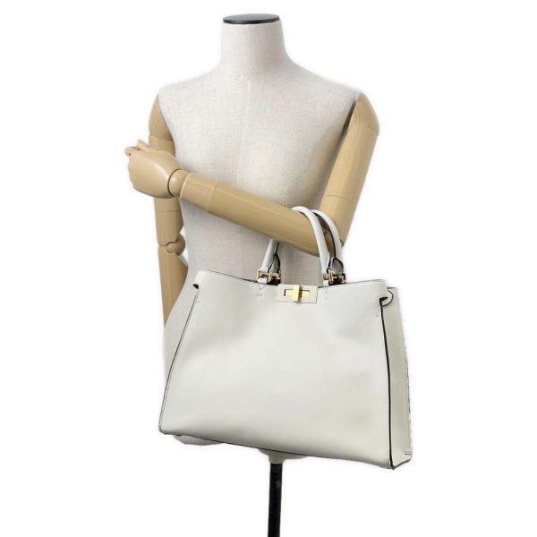 9594098 04 Fendi Tote Bag Peekaboo X Small Leather Fendi 2way Hand Shoulder Bag White