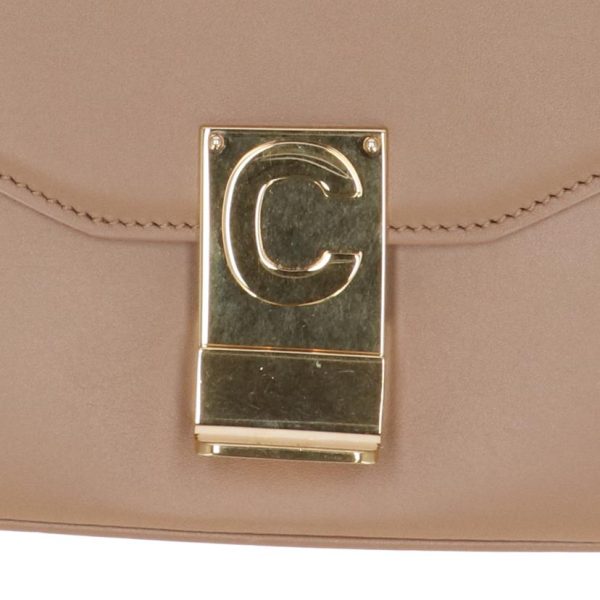 97804 7 Celine Small C Chain Shoulder Bag Light Camel