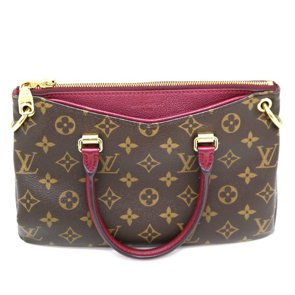 a2008757 2 Louis Vuitton Pallas BB 2WAY bag Monogram canvas Raisin Brown x Red