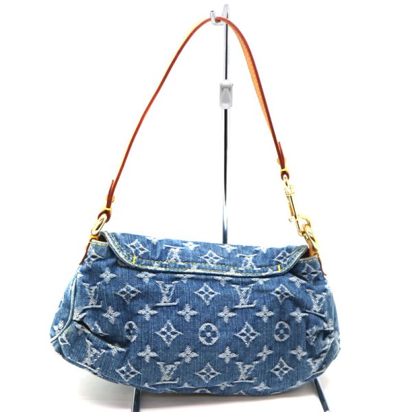 a21 2183 3 LOUIS VUITTON Mini Pleaty Monogram Denim Blue LV Handbag Bag