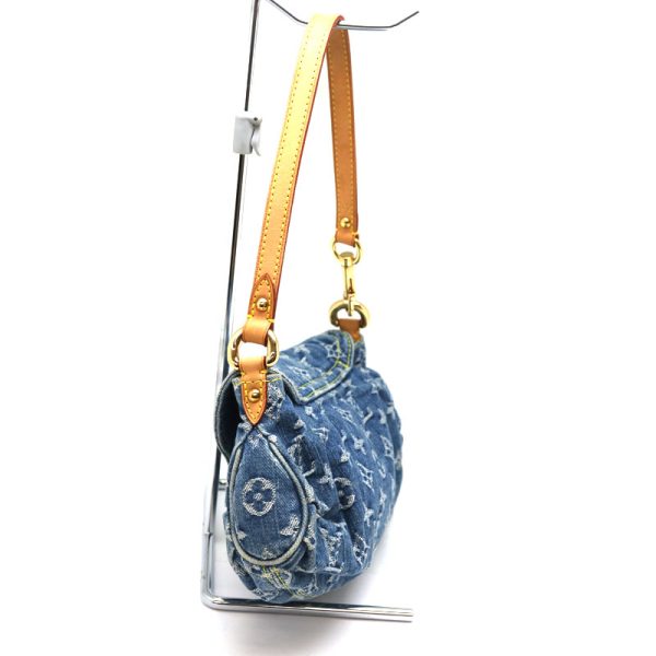 a21 2183 5 LOUIS VUITTON Mini Pleaty Monogram Denim Blue LV Handbag Bag