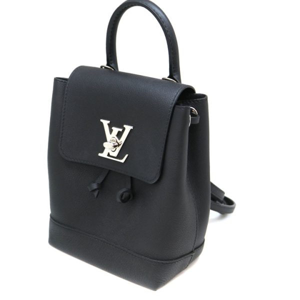 a21 5436 1 Louis Vuitton Lock Me Backpack Mini Calf leather Hand Bag Black