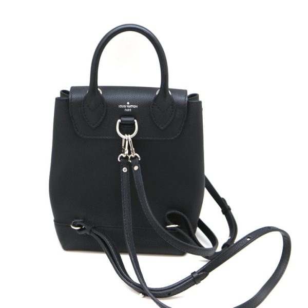 a21 5436 3 Louis Vuitton Lock Me Backpack Mini Calf leather Hand Bag Black