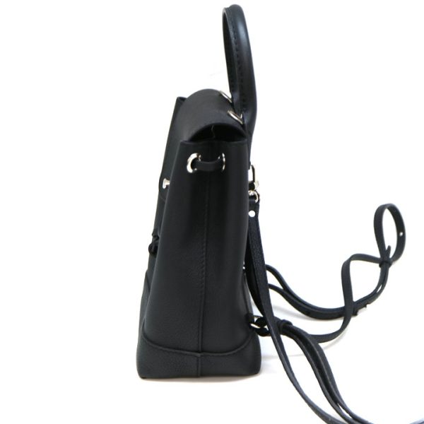 a21 5436 4 Louis Vuitton Lock Me Backpack Mini Calf leather Hand Bag Black