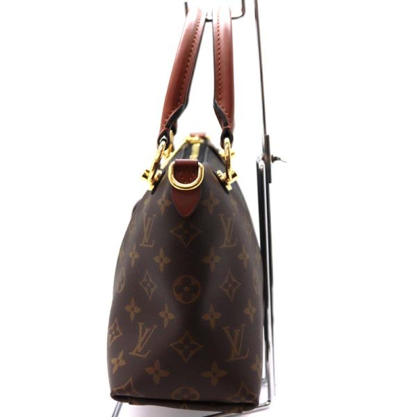 a21 887 3 Louis Vuitton V Tote BB Monogram Canvas Shoulder Bag Brown Black