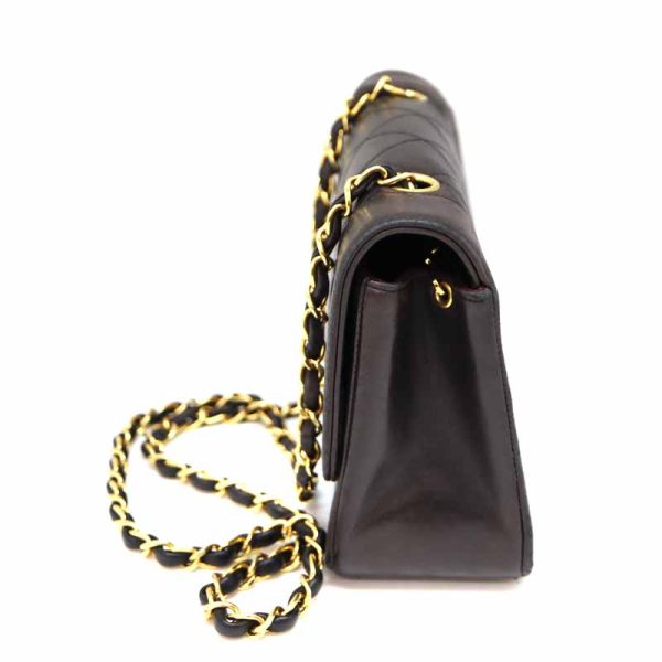 a22 1308 4 Chanel Diana Gold Hardware leather chain Shoulder bag Black