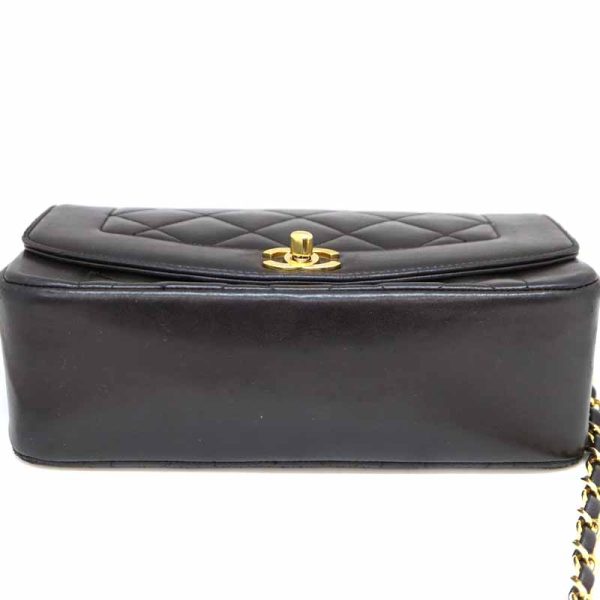 a22 1308 6 Chanel Diana Gold Hardware leather chain Shoulder bag Black