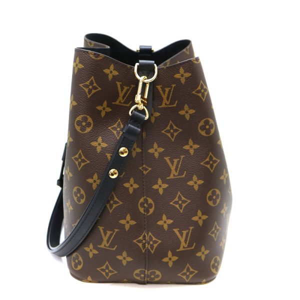 a22 312 4 Louis Vuitton NeoNoe Shoulder Bag Monogram Canvas Noir Brown x Black