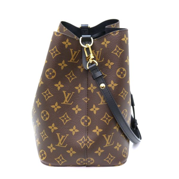 a22 312 5 Louis Vuitton NeoNoe Shoulder Bag Monogram Canvas Noir Brown x Black